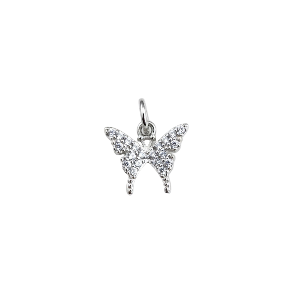 Silver Evil Butterfly Charm